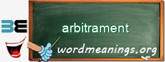 WordMeaning blackboard for arbitrament